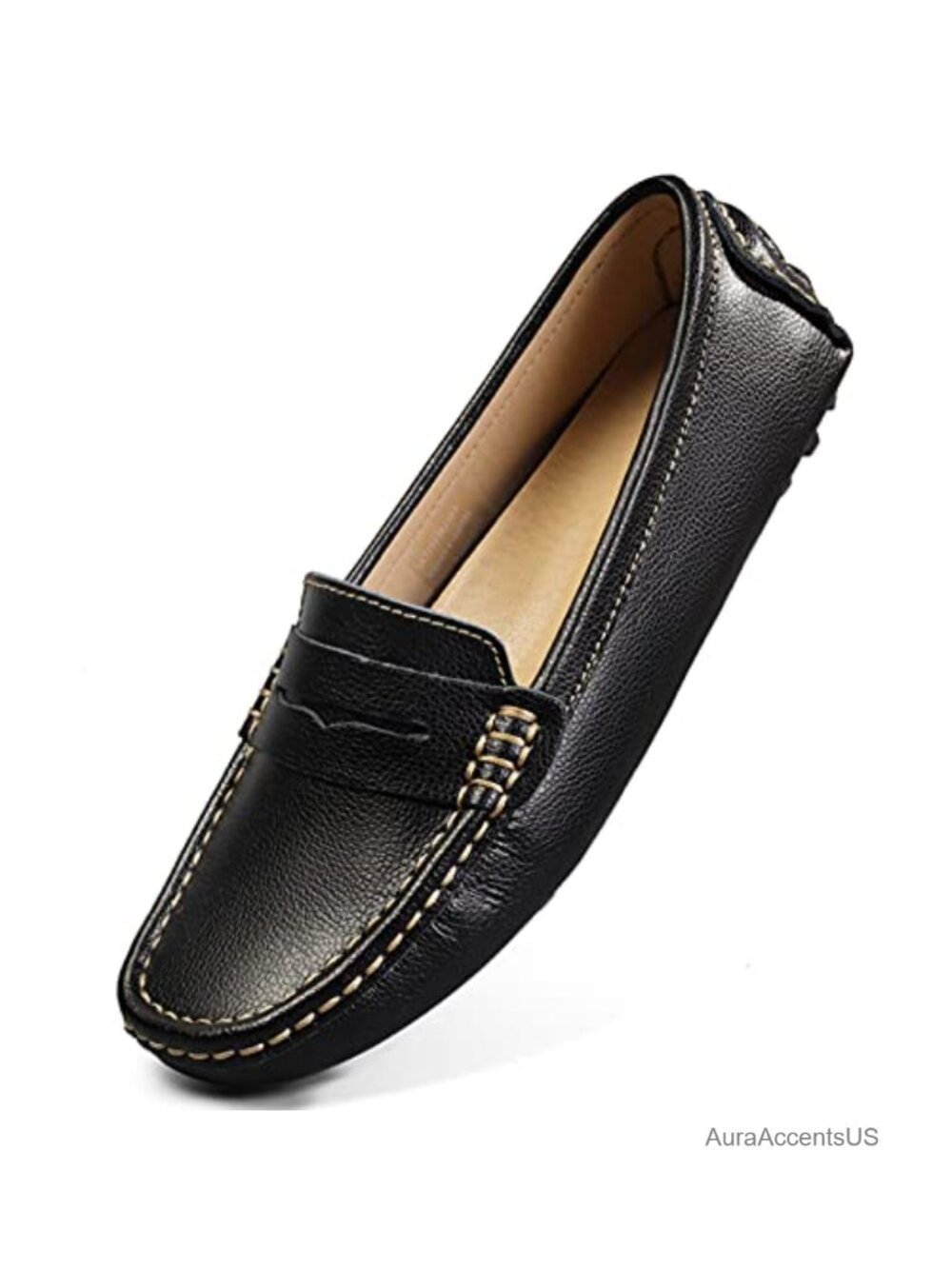 Artisure Women's Handmade Genuine Leather Penny Loafers Slip-Ons